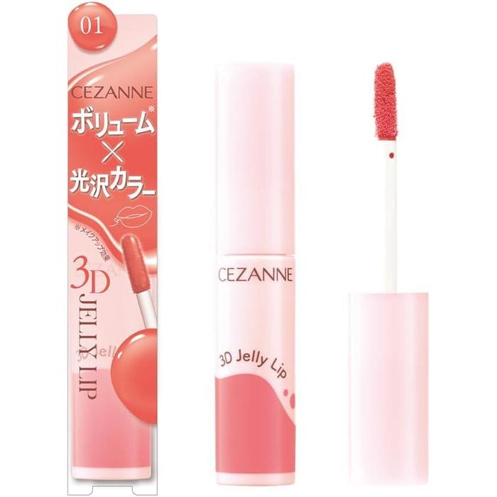 Cezanne 3D Jelly Lip – High-Gloss Volumizing Liquid Lip Gloss 5g [Alcohol-free]