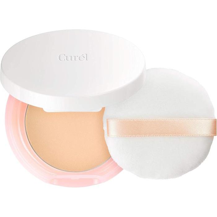 Curel Moist Skin Powder Foundation – Bright / Natural, 8g [Alcohol-free]