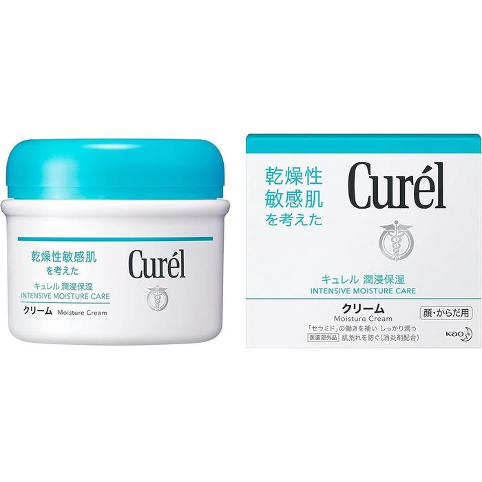 Curel Moisture Cream 90g – Ceramide Barrier Care for Dry & Sensitive Skin [Alcohol-free]