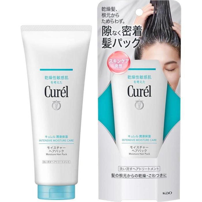 Curel Moisture Hair Pack 200g – Rinse-Off Treatment for Dry Hair and Sensitive Scalp [With alcohol]