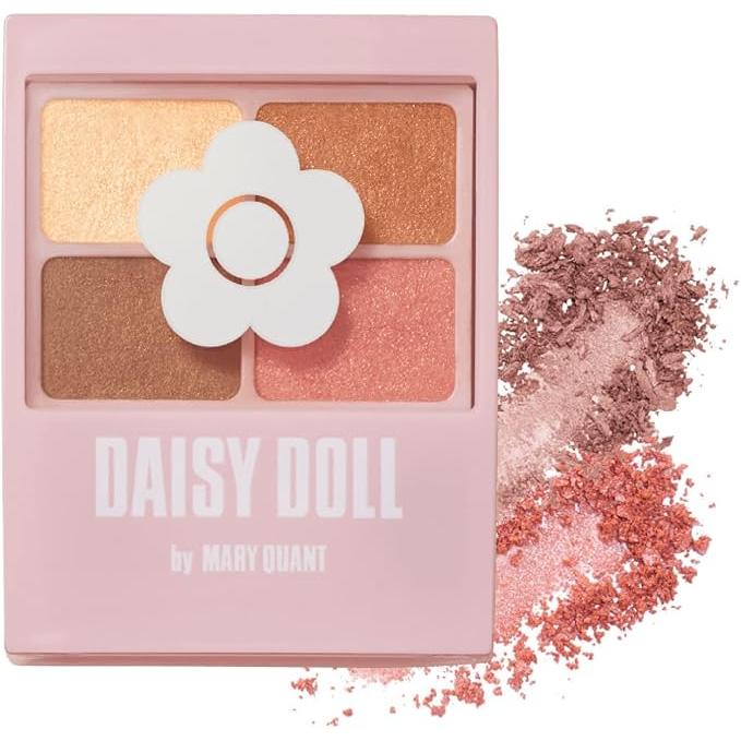 DAISY DOLL by MARY QUANT Eye Color Palette – Sheer Color & High-Brightness Glitter (4 Shades) [Alcohol-free]