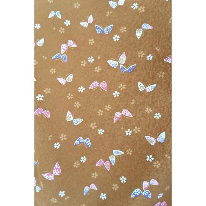 Vintage Kimono Kosode – Brown with butterflies, 155-165cm