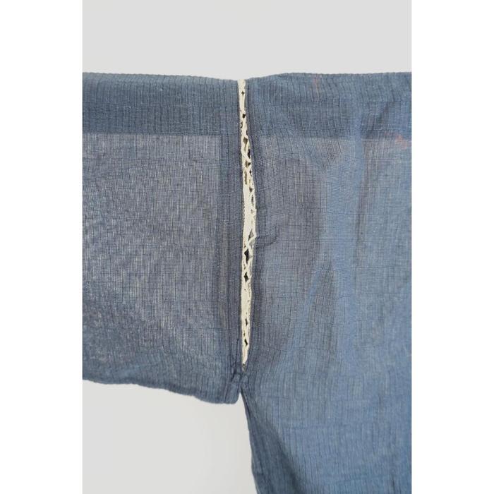 Summer Men Jinbei - See-through Dark Blue L