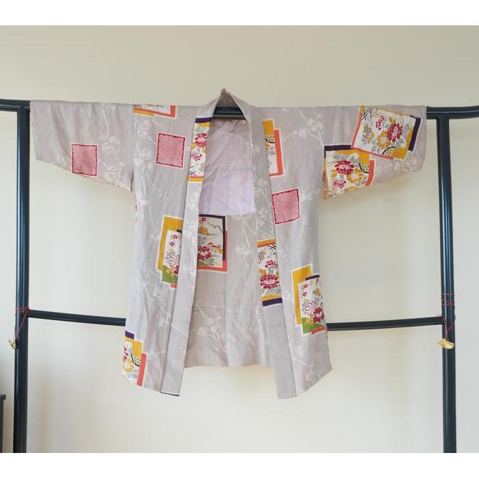 Vintage Silk Haori – Grey, Universal Size