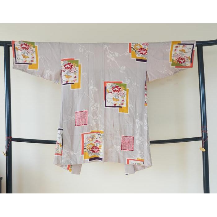 Vintage Silk Haori – Grey, Universal Size