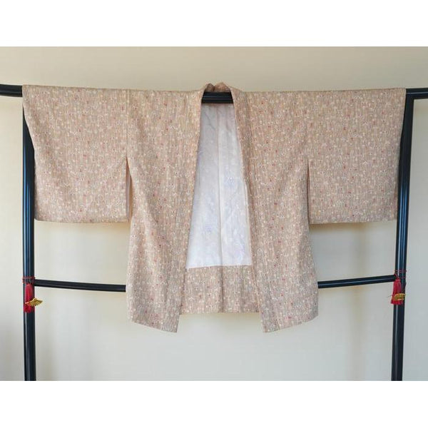 Vintage Haori – Beige with Pattern, Universal Size