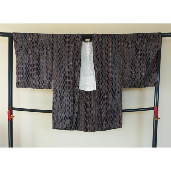 Vintage Haori – Black with dots, Universal Size