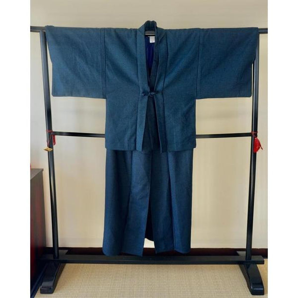 Vintage Men Cotton kimono and haori set - For Height 160-170cm