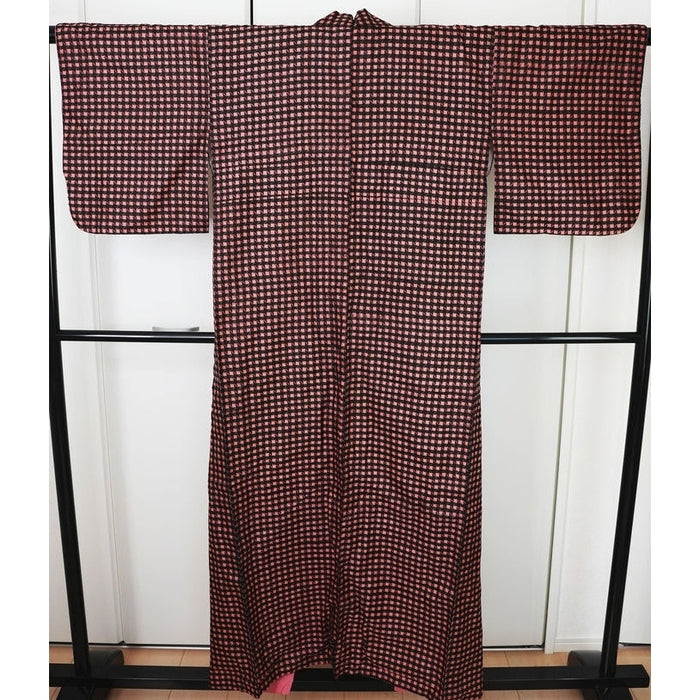 VINTAGE-  Kimono w kratke typu kosode na wzrost 147-158cm