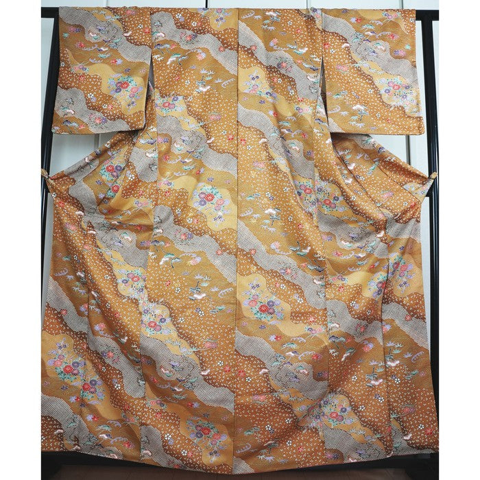 VINTAGE-  Kimono kosode komon na wzrost 159-171cm