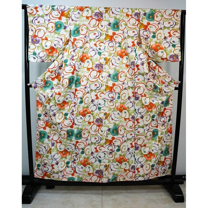 Vintage kimono kosode white, 157-167cm