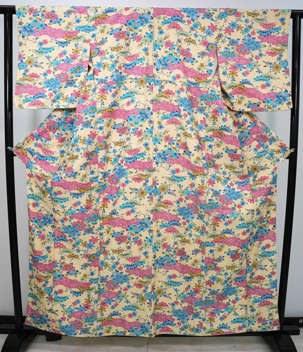 Vintage kimono kosode na wzrost 162-172cm