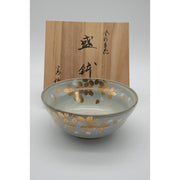 VINTAGE-Tachikichi Kutani-yaki Serving Bowl with Gold Floral Design
