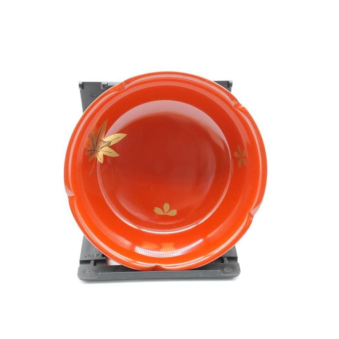 VINTAGE- Japanese Lacquerware Bowls Set – Black & Red Shunju Maki-e Design (2 pcs)