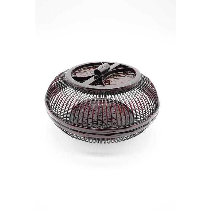 VINTAGE- High Class Japanese Rantai Shikki Lacquerware Basket – Traditional Bamboo-Core Craft