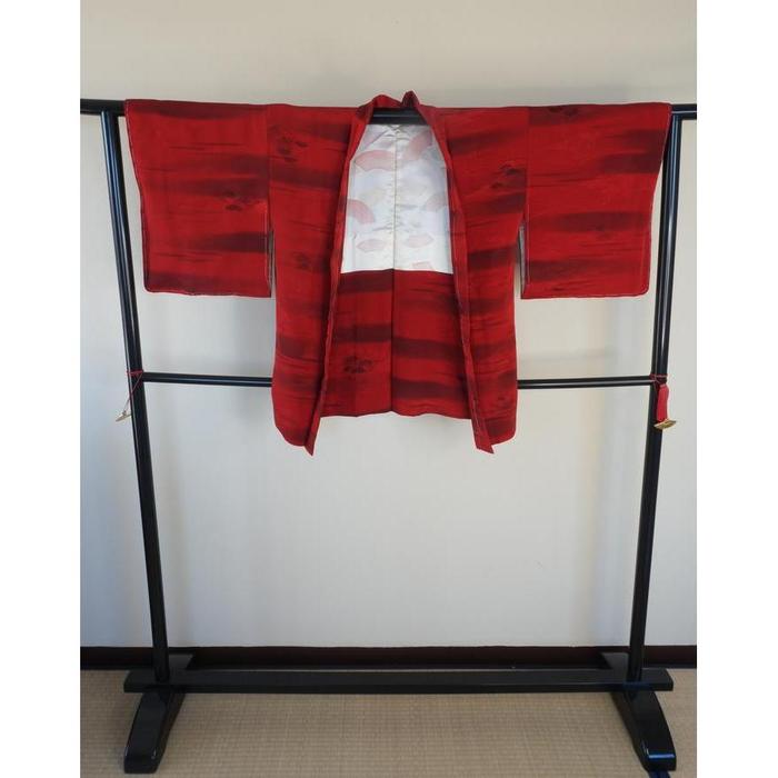 Vintage Japanese Haori – Red Gradient Pattern, Universal Size