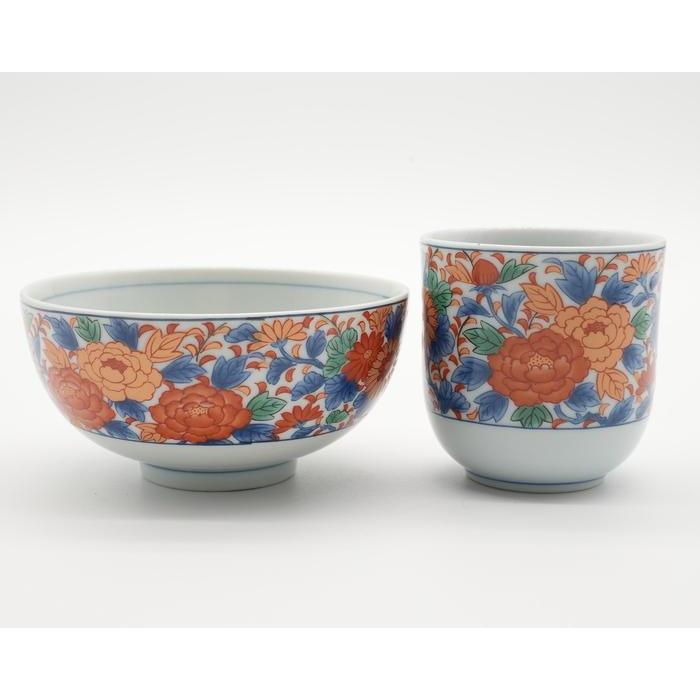 VINTAGE - Arita Ware Rice Bowl Set x5 – Sometsuke Karakusa Porcelain