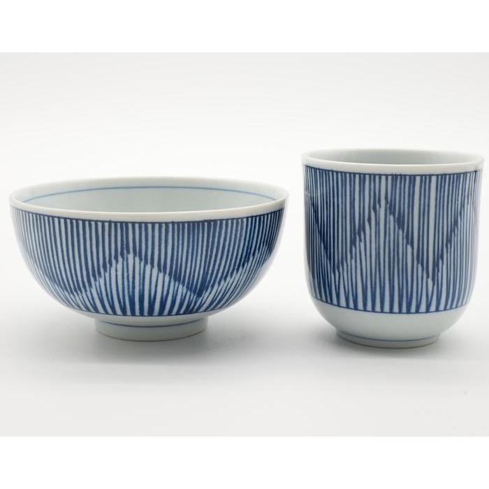 VINTAGE - Arita Ware Rice Bowl Set x5 – Sometsuke Karakusa Porcelain