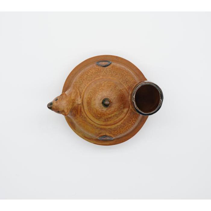 VINTAGE Japanese Bunbuku Chagama Tanuki Ceramic Tokkuri Sake Bottle – Folk Pottery Lucky Sake Vessel