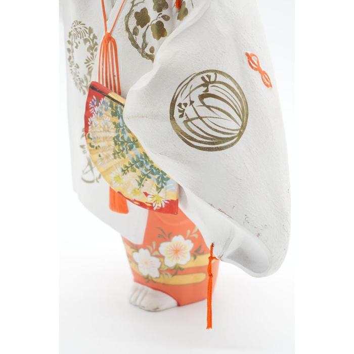 VINTAGE - Japanese Nihon Ningyo Ceremonial Doll – Traditional White Kimono Court Figure