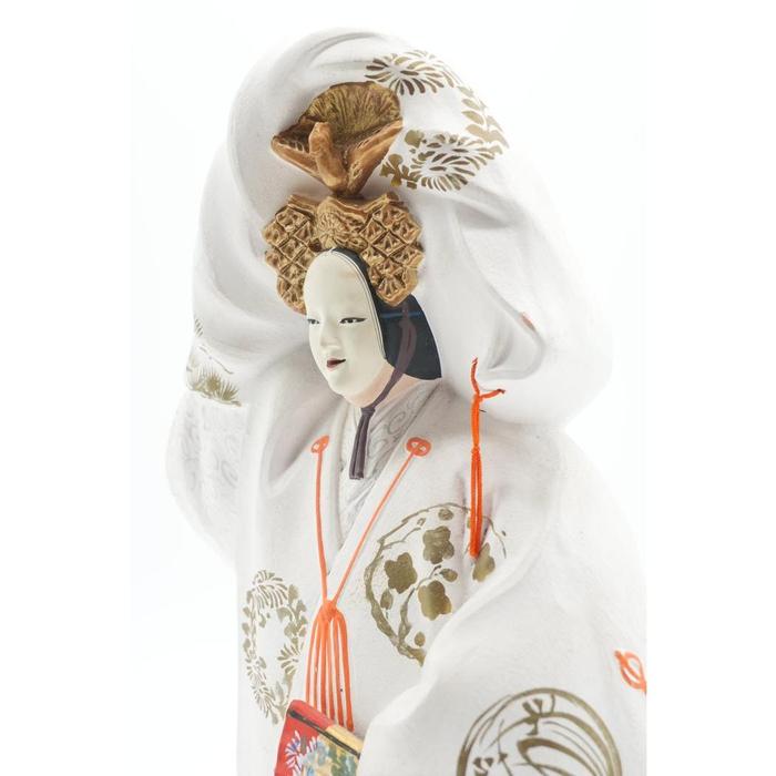 VINTAGE - Japanese Nihon Ningyo Ceremonial Doll – Traditional White Kimono Court Figure