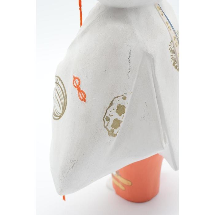 VINTAGE - Japanese Nihon Ningyo Ceremonial Doll – Traditional White Kimono Court Figure