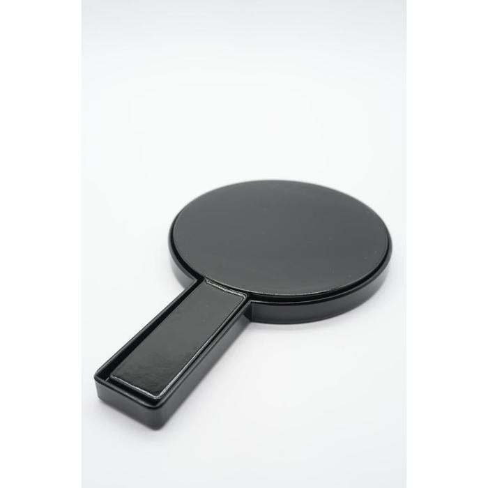 VINTAGE - Japanese Yamanaka Lacquerware Hand Mirror with Decorative Stand – Floral Makie Style Vanity Mirror