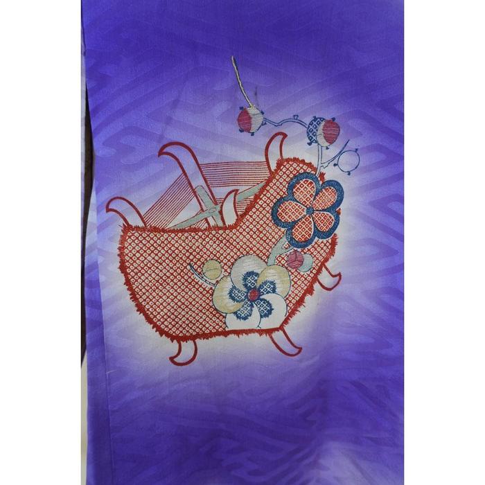 Vintage Haori – Floral Basket Pattern, Universal Size