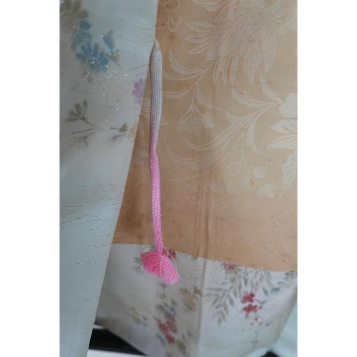 Vintage Haori – Pastel Floral Cloud Pattern, Universal Size