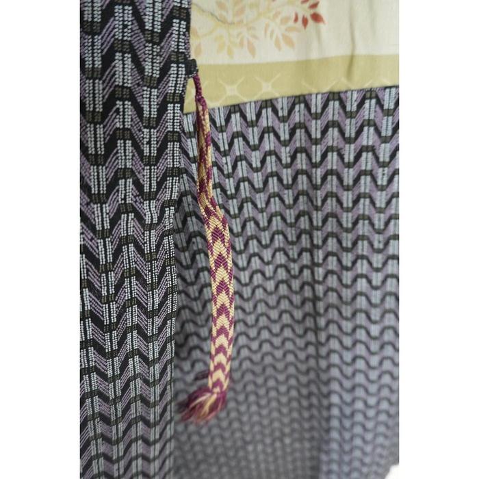 Vintage Haori – Geometric Wave Pattern, Universal Size