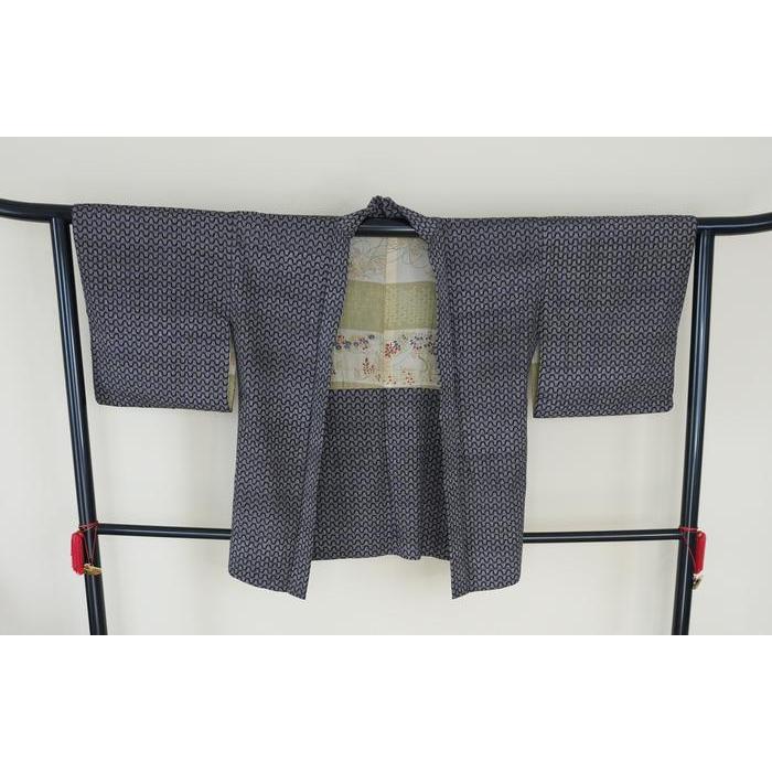 Vintage Haori – Geometric Wave Pattern, Universal Size