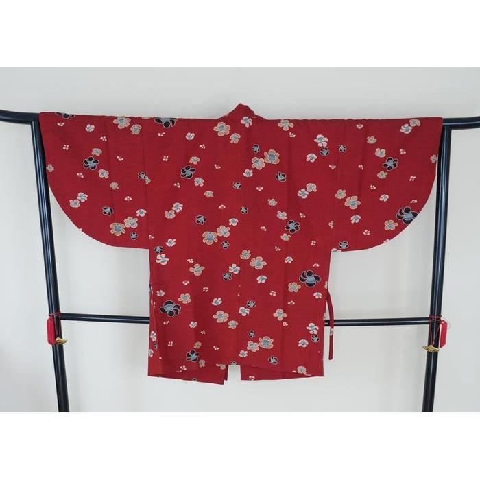 Vintage Haori - Red Floral Pattern, Universal Size