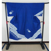 Vintage Men’s Yukata – Deep Blue Sakura Pattern, For Height 138cm-148cm (maximum height for those who don't require an ohashori)
