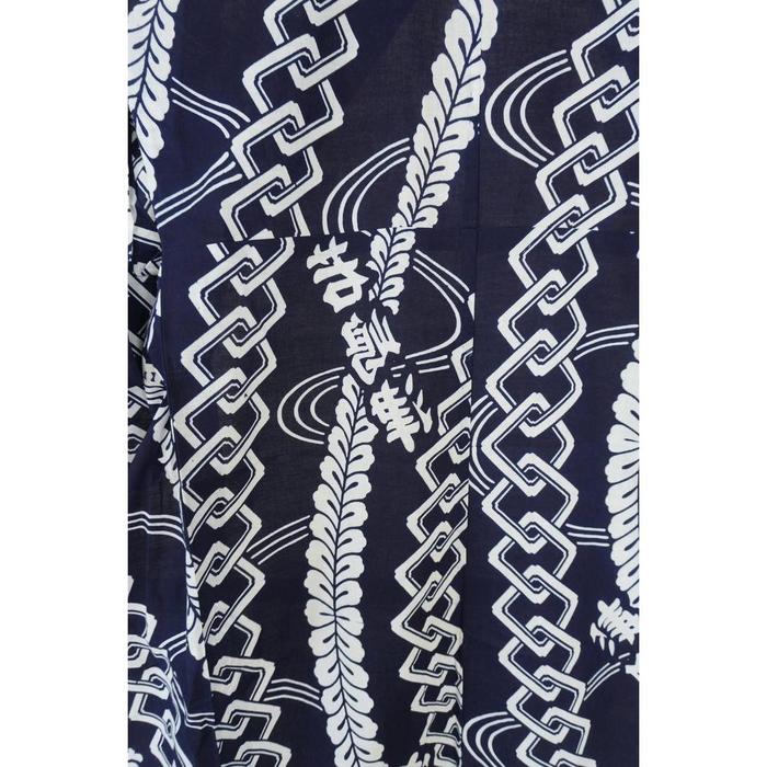 Vintage Men's Yukata – Traditional Festival Pattern, For Height 154cm-164cm (maximum height for those who don't require an ohashori)