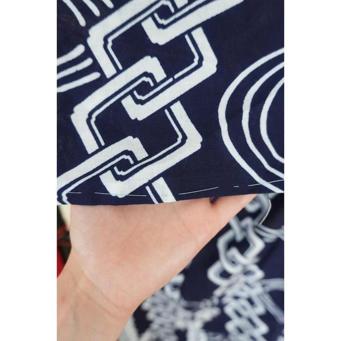 Vintage Men's Yukata – Traditional Festival Pattern, For Height 154cm-164cm (maximum height for those who don't require an ohashori)