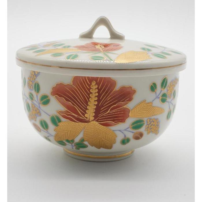 VINTAGE - Kozan Kiln Kinrande Fuyo Lidded tea cup