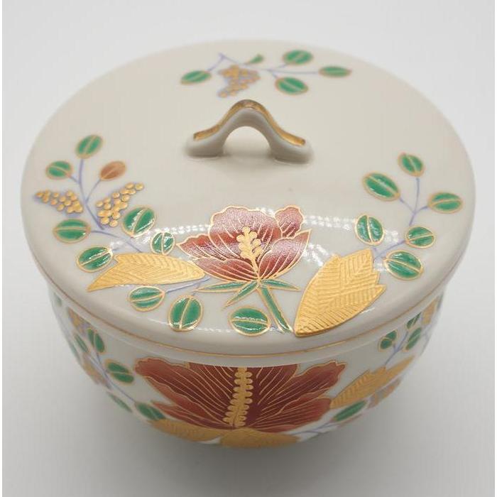 VINTAGE - Kozan Kiln Kinrande Fuyo Lidded tea cup