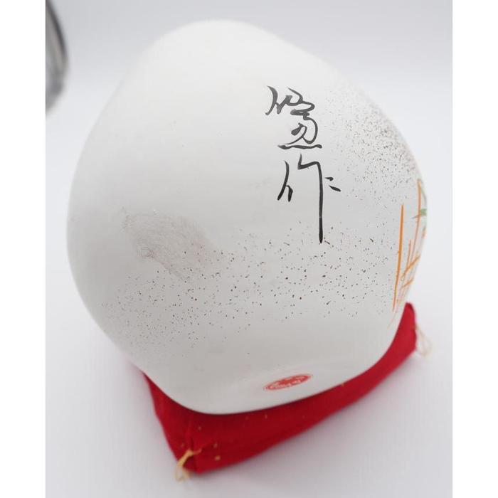 VINTAGE - Japanese White Kaga Hachiman Okiagari Doll with Bell