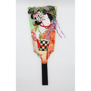 VINTAGE - Japanese Oshi-e Hagoita with Fuji Musume and Wisteria Design