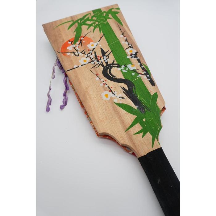 VINTAGE - Japanese Oshi-e Hagoita with Fuji Musume and Wisteria Design