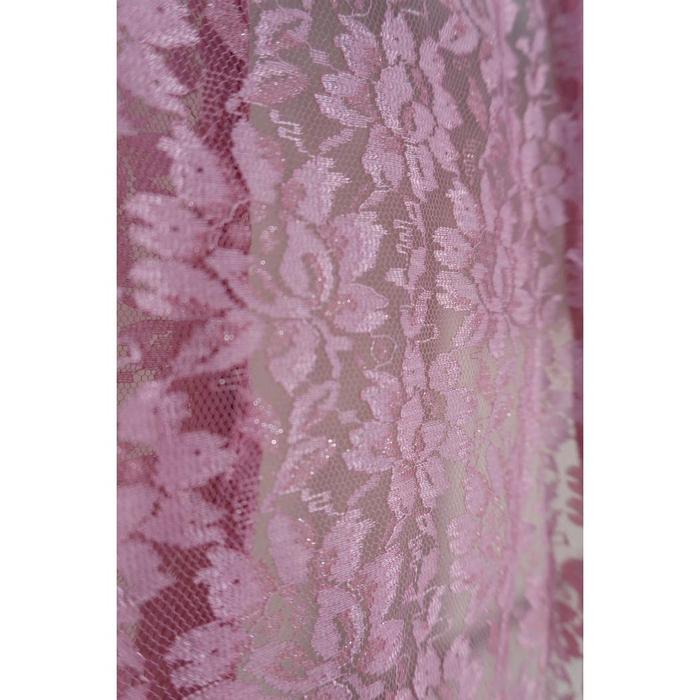 VINTAGE Pink Haori with Delicate Floral Lace Pattern and Subtle Shimmer