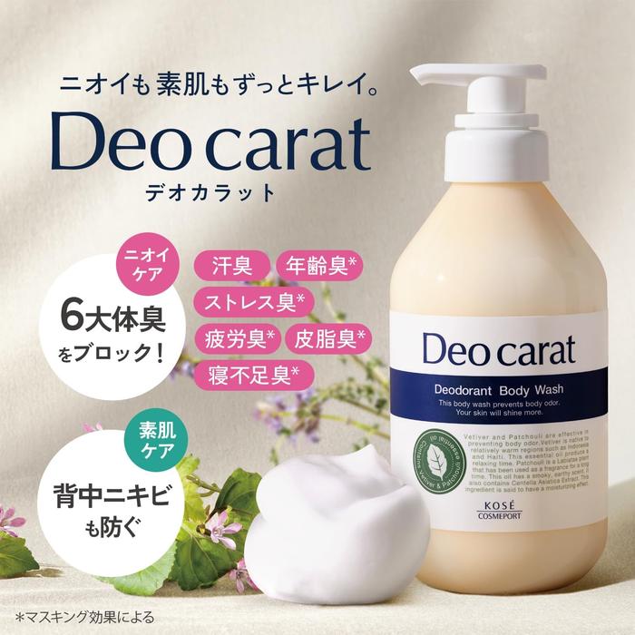 DeoCarat Medicated Deodorant Body Wash 450ml – Aromatic Floral [With Alcohol]