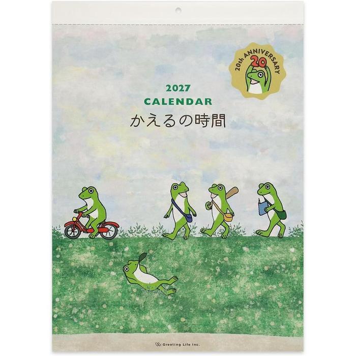 Frog Time (Kaeru no Jikan) 2027 Wall Calendar – Greeting Life [Japanese Edition]