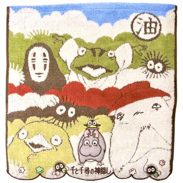 A hand towel with a motif from the movie "Spirited Away:"