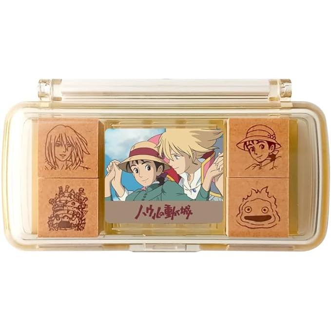 Ghibli Howl's Moving Castle Mini Stamp Hanko – Cute Anime Seal for Crafts & Stationery