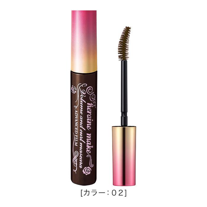 Heroine Make Volume & Curl Mascara Advanced Film 02 Brown – Voluminous, Curling Mascara 6g [Alcohol free]