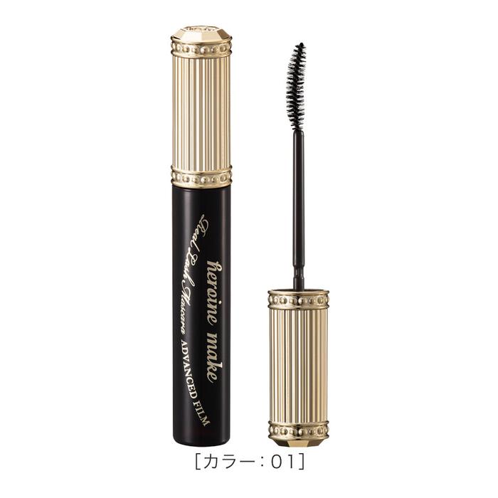 Heroine Make Real Lash Mascara Advanced Film Black – Long-Lasting, Smudge-Resistant Formula 6g [Alcohol-free]