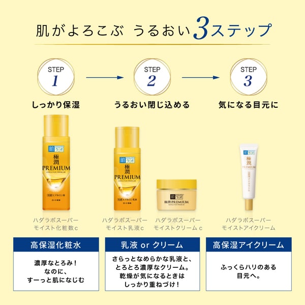 Hada Labo Gokujyun Premium - Hyaluronic Cream 50g [Alcohol-Free]