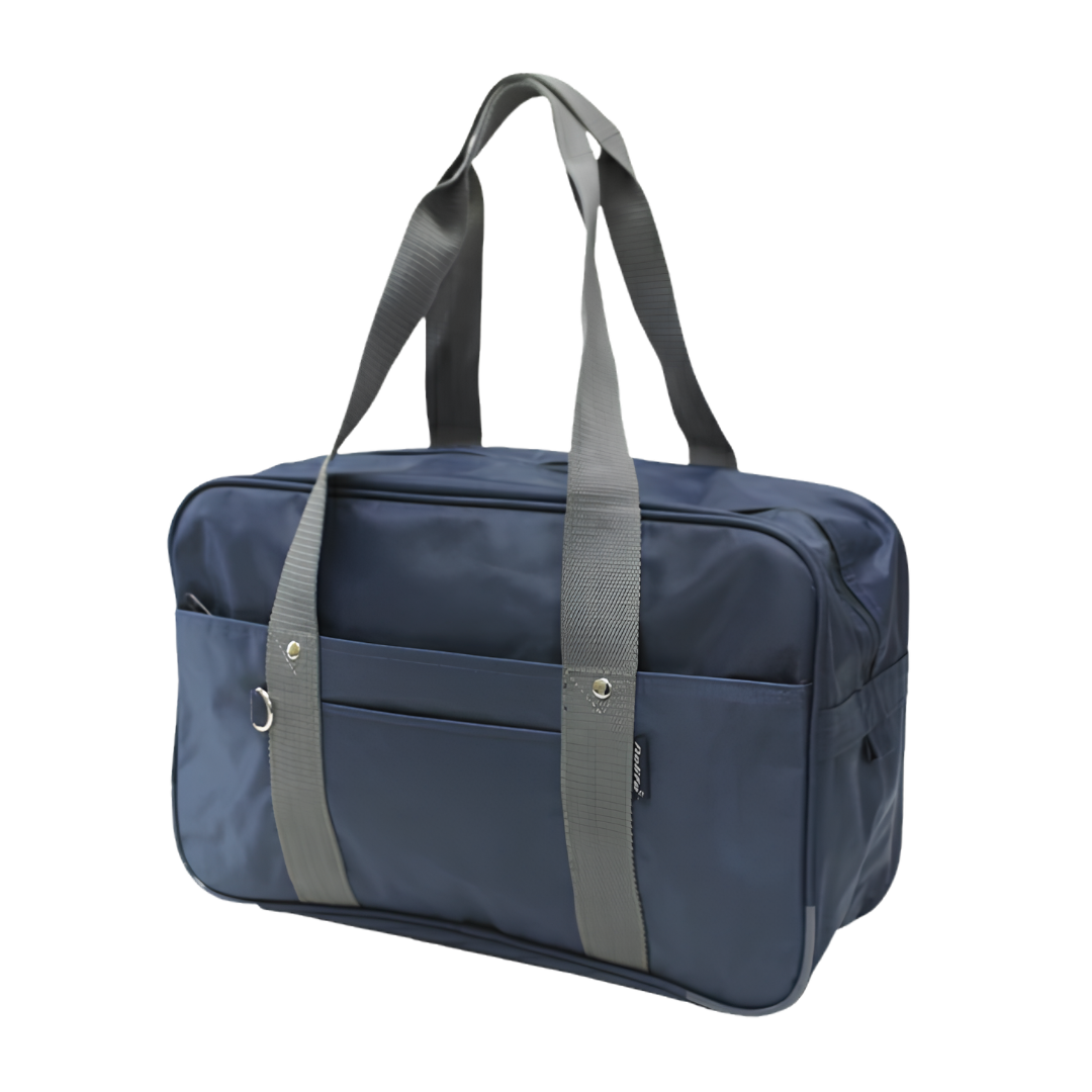 A4 Lightweight School Bag – Black / Navy, Large-Capacity Polyester Student Bag