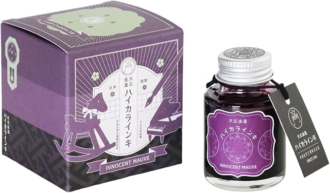 Teranishi Guitar Taisho Roman Haikara Fountain Pen Ink – 40 ml, 12 Colors